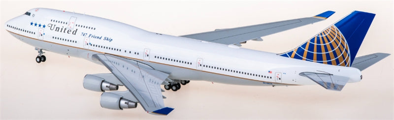 JC Wings United Airlines Boeing 747-400 N118UA 1:200 Diecast Model view 3