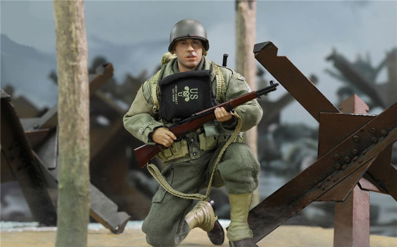 DID Palm Hero Series WWII US 2nd Ranger Battalion Series 3rd Private Caparzo 1:12 Soldier Pre-built Model