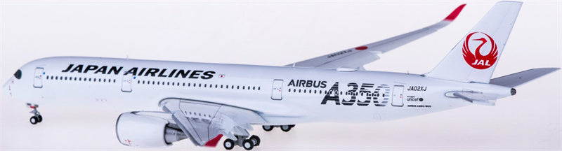 JC Wings Japan Airlines for Airbus A350-900XWB JA02XJ Flaps Down 1:400 Airplane Pre-built  Airliner Model Display