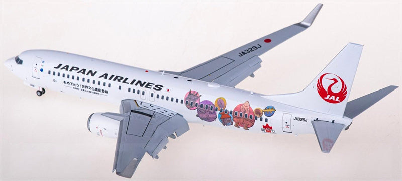 JC Wings Japan Airlines Boeing 737-800 JA329J Flaps Down 1:200 Diecast Model view 2