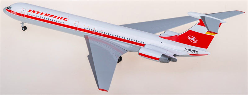 Herpa Interflug Ilyushin IL-62M DDR-SEO 1:200 Diecast Model view 1