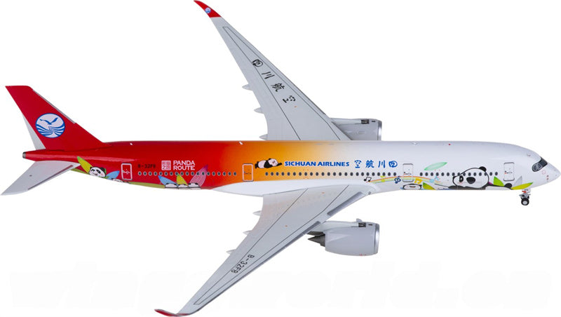 NG Models Sichuan Airlines Airbus A350-900 B-32F8 1:400 Diecast Model view 2
