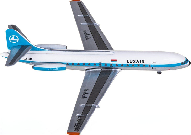 AeroClassics 1:400 Luxair Sud Aviation SE-210 Caravelle LX-LGF Diecast Model view 2