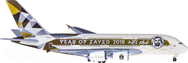 Herpa Etihad Airways for Airbus A380 A6-APH 1:500 Airplane Pre-built  Airliner Model Display