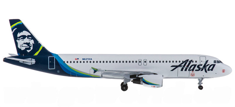 AeroClassics Alaska Airlines for Airbus A320 N625VA 1:400 Aircraft Pre-built  Airliner Model Display