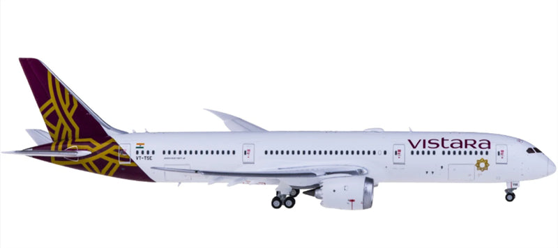 JC Wings 1:400 Vistara Boeing 787-9 VT-TSE Flaps down DIECAST Model
