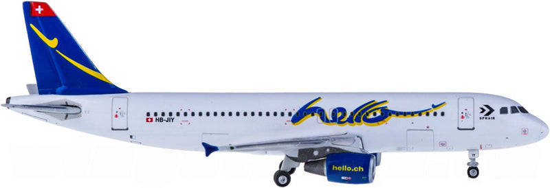 Phoenix Hello for Airbus A320 HB-JIY 1:400 Aircraft Pre-built Model