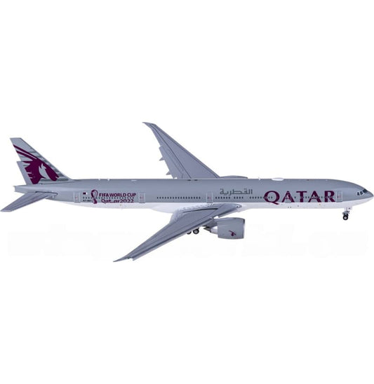 JC Wings Qatar Boeing 777-300ER A7-BEF Flaps down 1:400 Aircraft Pre-built  Airliner Model Display