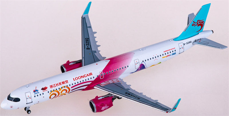 HYJLwings Loong Air for Airbus A321neo B-329Q 1:400 Airplane Pre-built  Airliner Model Display