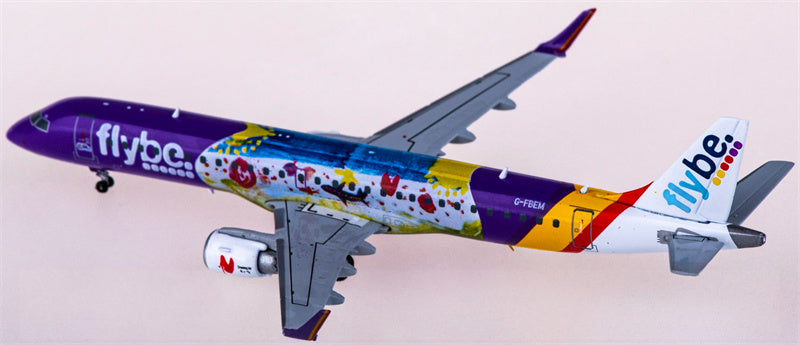 JC Wings Flybe for Embraer ERJ-190-200LR G-FBEM 1:400 Airplane Pre-built  Airliner Model Display