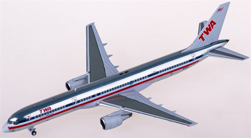 NG Models TWA Boeing 757-200 N704X 1:400 Diecast Model view 3