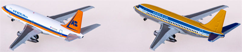 Herpa Air Berlin Boeing 737-200 N2941W & N491WC ILA2022 2ps a set 1:500 Diecast Model view 2