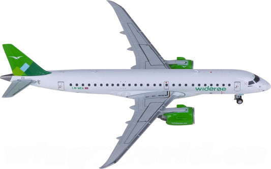 Geminijets Wideroe for Embraer ERJ-190-E2 LN-WEA 1:400 Airplane Pre-built Airliner Model Display