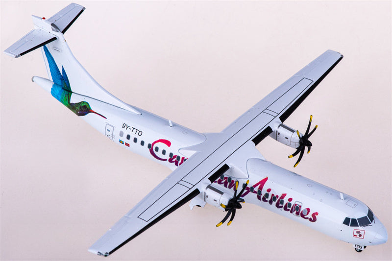 JC Wings Caribbean Airlines for ATR-72-600 9Y-TTD 1:200 Airplane Pre-built  Airliner Model Display