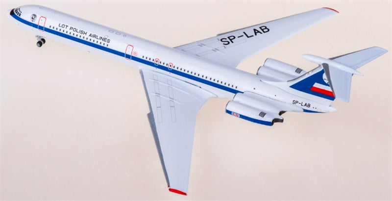 Phoenix LOT Polish Airlines for Ilyushin IL-62 SP-LAB 1:400 Aircraft Pre-built  Airliner Model Display