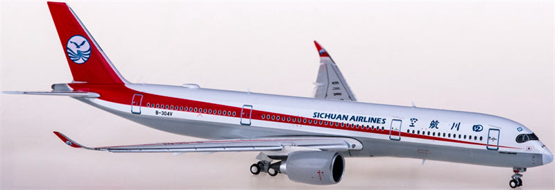 JC Wings Sichuan Airlines Airbus A350-900XWB B-304V Flaps Down 1:400 Diecast Model view 2