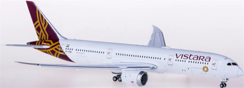 JC Wings 1:400 Vistara Boeing 787-9 VT-TSE Flaps down DIECAST Model