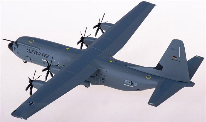Herpa Luftwaffe for Lockheed C-130J-3O 55+01 1:200 Airplane Pre-built  Airliner Model Display