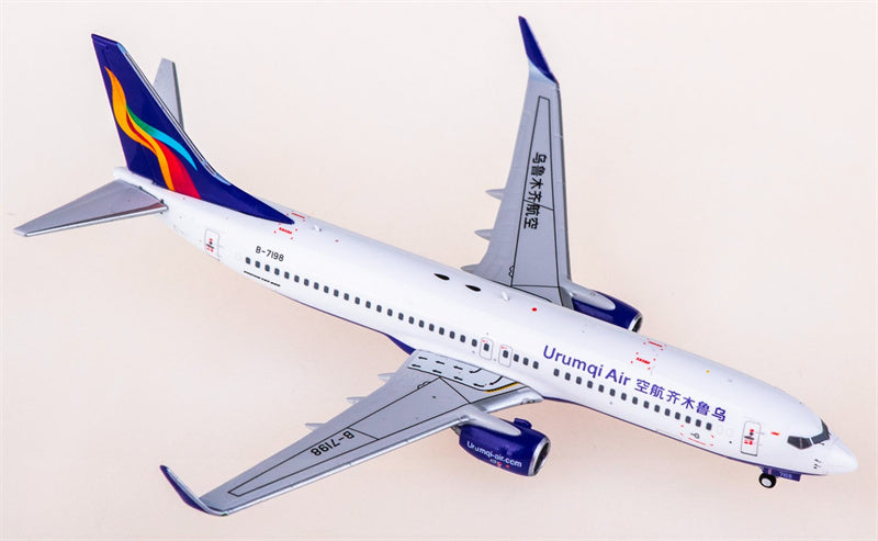 AeroPolaris 1:400 Urumqi Air Boeing 737-800 B-7198 Diecast Model view 1