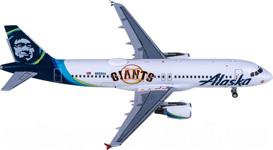 NGモデル アラスカ航空 エアバスA320 N855VA 1:400スケール 飛行機 組み立て済み旅客機モデル ディスプレイ
