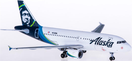 AeroClassics Alaska Airlines Airbus A319 N530VA 1:400 Diecast Model view 1