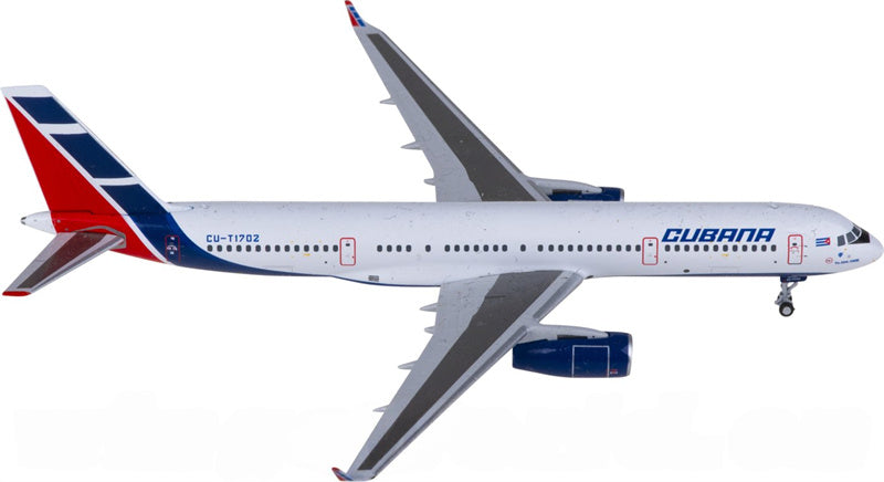 NG Models Cubana for Tupolev TU-204-100E CU-T1702 1:400 Airplane Pre-built  Airliner Model Display