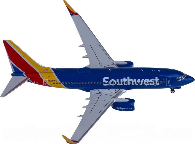NG Models Southwest Airlines Boeing 737-700 N221WN 1:400 Diecast Model view 1