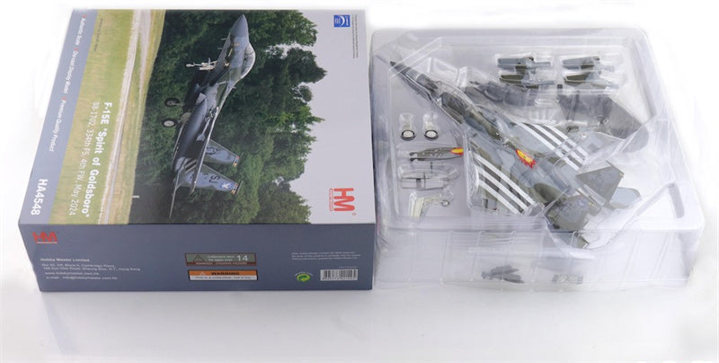 HOBBY MASTER McDonnell Douglas F15E USAF Spirit of Goldsboro 88-1702 334th FS 4th FW May 2023 1:72 Aircraft Pre-built Model