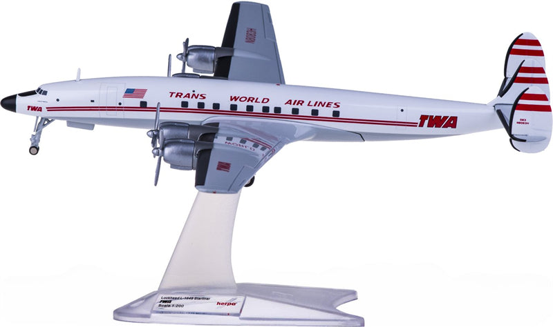 Herpa TWA Lockheed L-1649A N8083H 1:200 Diecast Model view 2