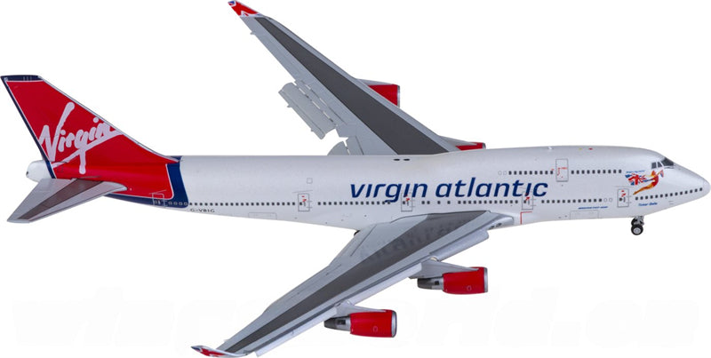 JC Wings Virgin Atlantic Boeing 747-400 G-VBIG Flaps Down 1:400 Diecast Model view 1