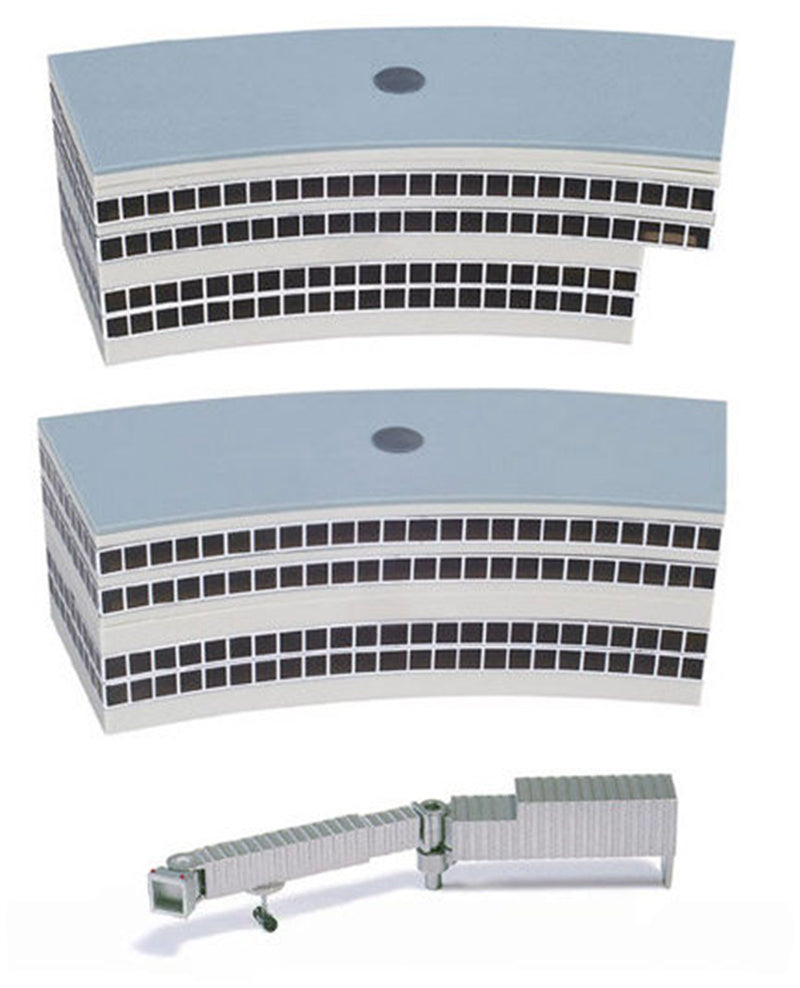 Herpa Airport building: 2 Departure halls half round 1:500 Acessory Model view 1