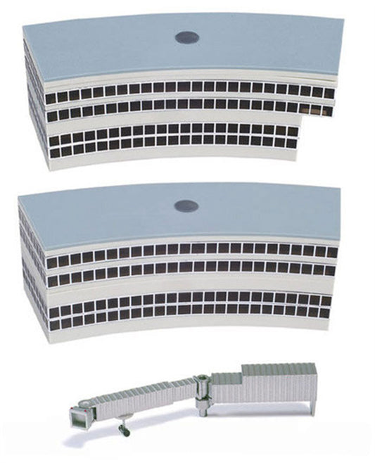 Herpa Airport building: 2 Departure halls half round 1:500 Acessory Model view 1