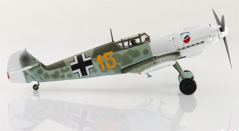 HOBBY MASTER Messerschmitt Bf109E-3 Luftwaffe Yellow 15 III/JG 52 France August 1940 0.075 Aircraft Pre-built Model