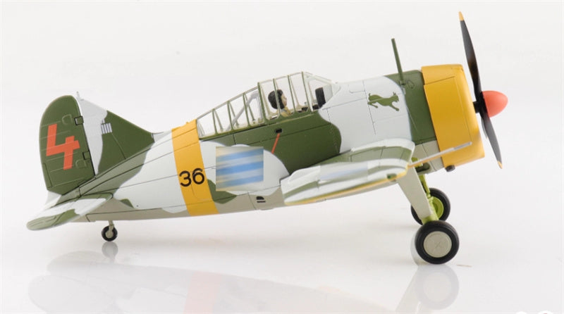 HOBBY MASTER Brewster Model 239 Buffalo winter scheme BW364 3/LeLv 24 flown by WO Ilmari Juutilainen March 1942 1:48 Airplane Pre-built Model