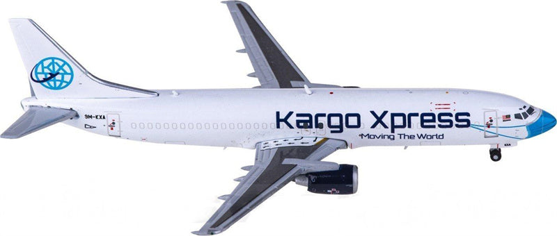 JC Wings Kargo Xpress Boeing 737-400 9M-KXA Moving the world 1:400 Diecast Model view 1