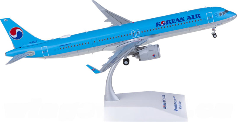JC Wings Korean Air Airbus A321neo HL8509 1:200 Diecast Model view 1