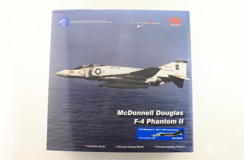 HOBBY MASTER F-4F Phantom II JG-71 50th Anniversary 37+03 Luftwaffe 2009 1/72 Aircraft Pre-built Model