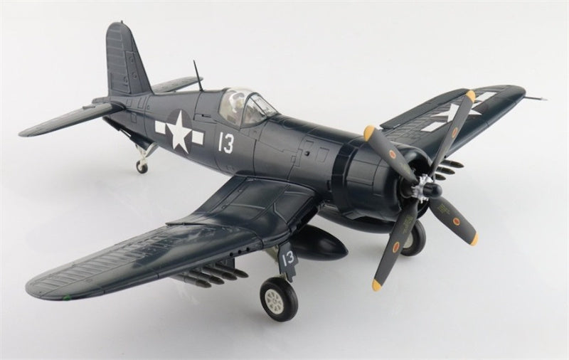 Hobby Master F4U-4 Corsair White 13 Capt. Kenneth Walsh (21 kills) VMF-222 Okinawa 1945 1:48 Airplane Pre-built Model
