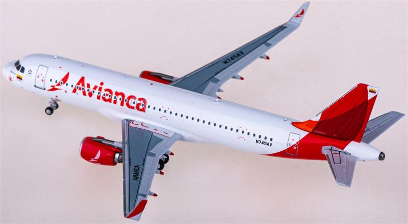 NGモデルズ アビアンカ航空 エアバスA320 N745AV 1:400スケール 飛行機 組み立て済み旅客機モデル ディスプレイ