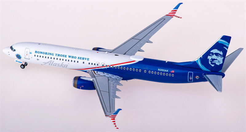 NG Models Alaska Airlines Boeing 737-900ER N265AK 1:400 Diecast Model view 1
