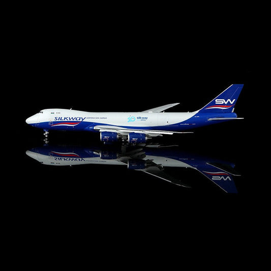 HX Models Silk Way West Airlines Boeing 747-8F VQ-BVB 1:400 Diecast Model view 1