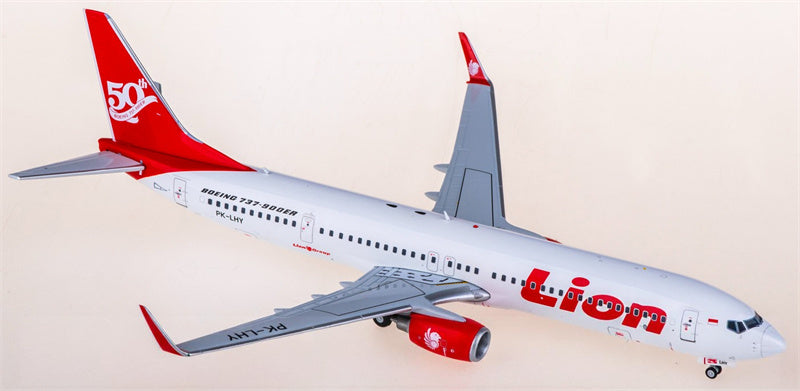 JC Wings 1:200 Lion Air Boeing 737-900ER 50th PK-LHY Diecast Model view 2