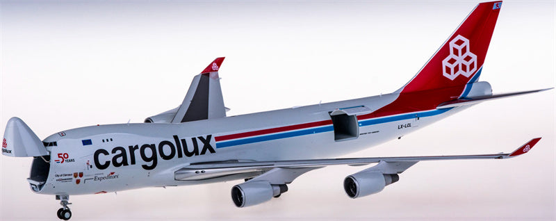 Geminijets Cargolux Boeing 747-400ERF LX-LXL Interactive Series 1:200 Diecast Model view 1