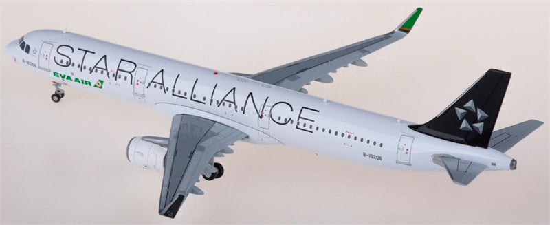 JC Wings EVA Air Airbus A321 B-16206 Star Alliance 1:200 Diecast Model view 1