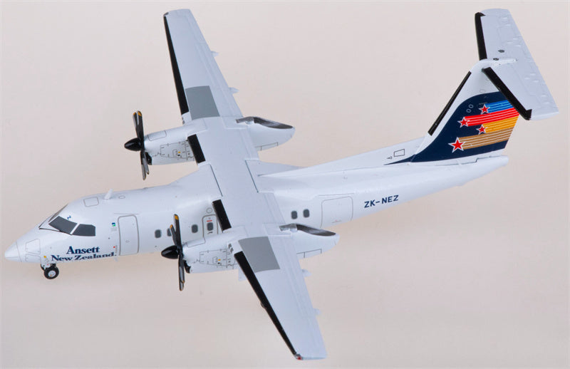 JC Wings Ansett for Bombardier for Dash 8 Q100 ZK-NEZ 1:200 Airplane Pre-built  Airliner Model Display