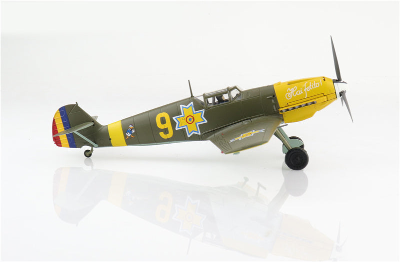 Hobby Master BF 109E-3 "Hai Fetito" No.9, Lt. loan Di Cesare, Grupul 7, Romanian Air Force, Karpovka-Stalingrad, November 1941 1/48 Aircraft Pre-built Model