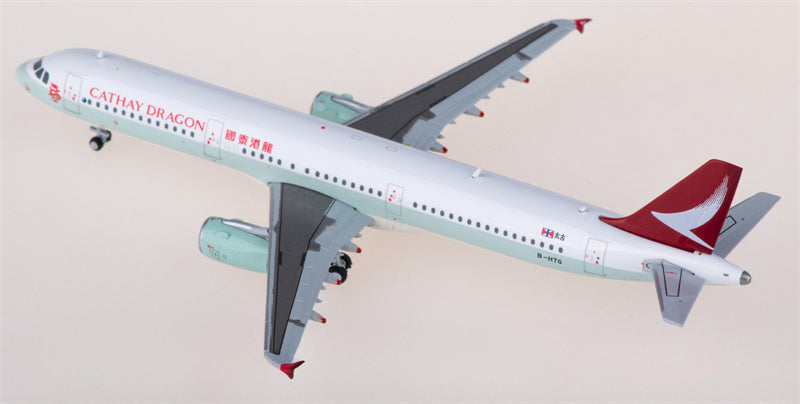 JC Wings Cathay Dragon Airbus A321 B-HTG 1:400 Diecast Model view 3