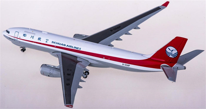 JC Wings Sichuan Airlines Airbus A330-200F B-308P 1:400 Airplan Diecast Model view 4