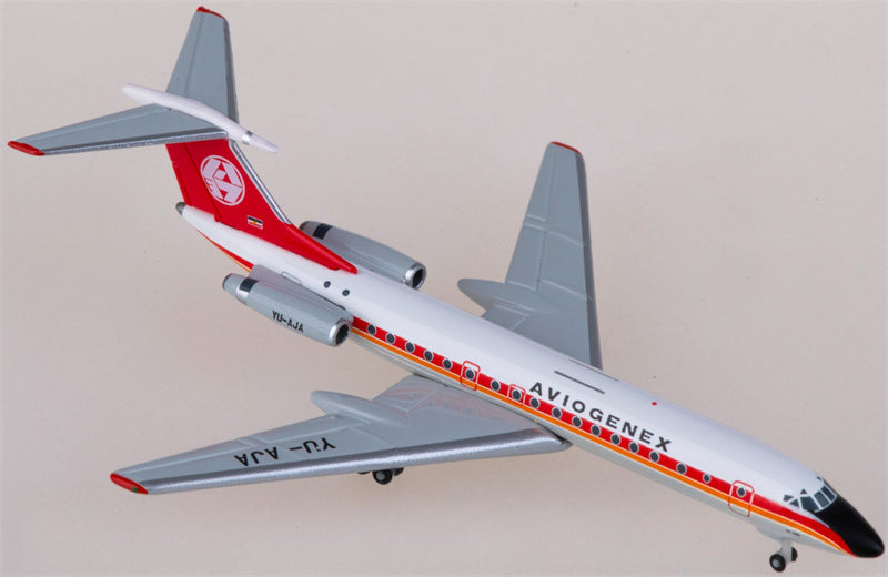 Herpa Aviogenex for Tupolev TU-134A YU-AJA 1:500 Airplane Pre-built  Airliner Model Display