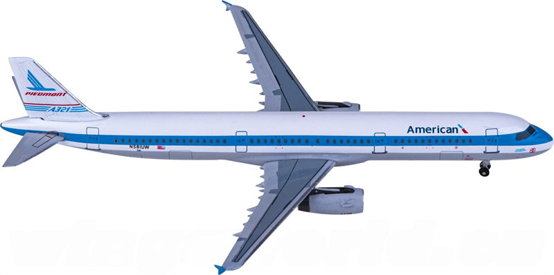 AeroClassics American Airlines Airbus A321 N581UW 1:400 Diecast Model view 1